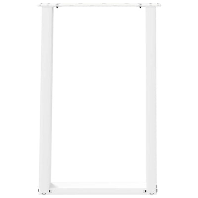ruokapöydän jalat U-muotoiset 2 kpl Valkoinen 50x(72-73) cm