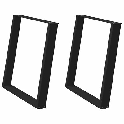 Musta ruokapöydän jalat u-muotoiset Hodjaev 70x(72-73)cm (2 kpl teräs)