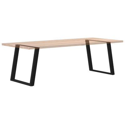 ruokapöydän jalat U-muotoiset 2 kpl Musta 70x(72-73) cm Teräs