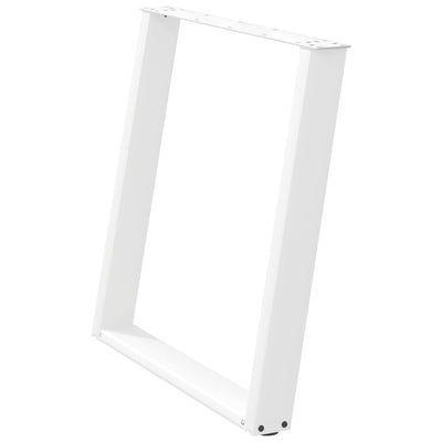 ruokapöydän jalat U-muotoiset 2 kpl Valkoinen 80x(72-73) cm