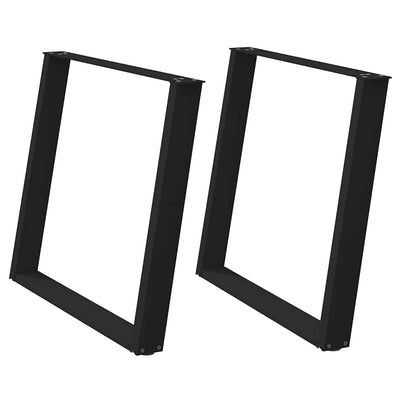 Musta ruokapöydän jalat u-muotoiset Hodjaev 90x(72-73)cm (2 kpl teräs)