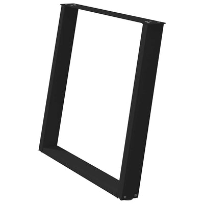 Musta ruokapöydän jalat u-muotoiset Hodjaev 90x(72-73)cm (2 kpl teräs)