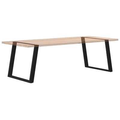 ruokapöydän jalat U-muotoiset 2 kpl Musta 90x(72-73) cm Teräs