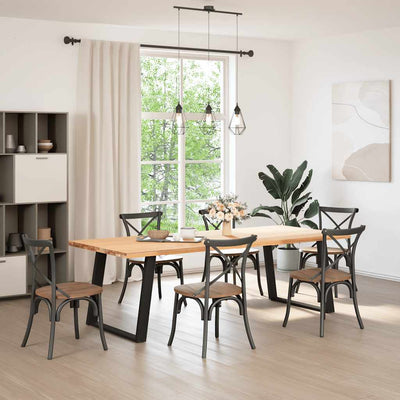 Musta ruokapöydän jalat u-muotoiset Hodjaev 100x(72-73)cm (2 kpl)