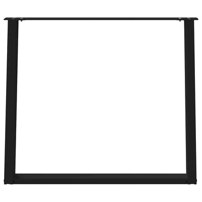 ruokapöydän jalat U-muotoiset 2 kpl Musta 100x(72-73) cm