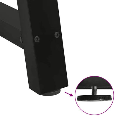 Musta sohvapöydän jalat a-muotoiset Karoi 30x(30-31)cm (2 kpl teräs)