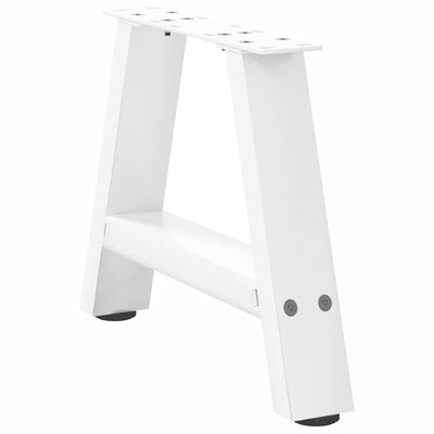 Sohvapöydän jalat A-muotoiset 2kpl valkoinen 30x(30-31)cm teräs