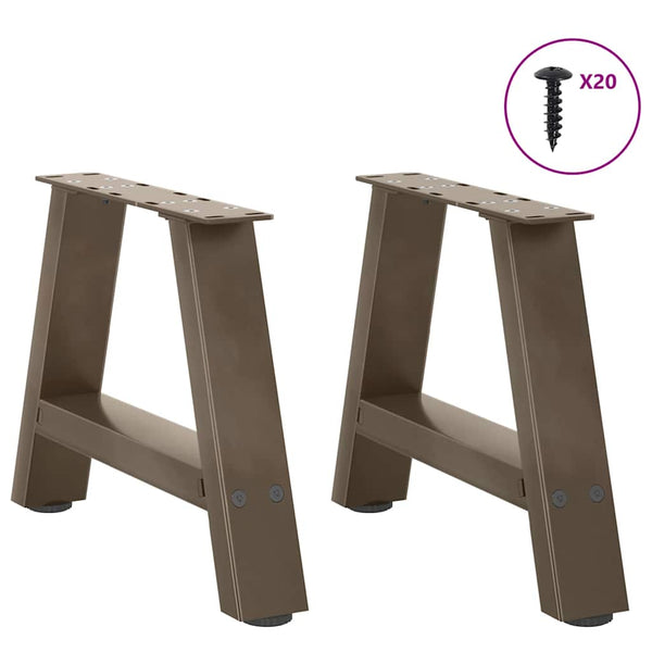 Sohvapöydän jalat A-muotoiset 2 kpl 40x(30-31) cm teräs