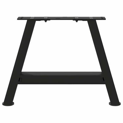 Sohvapöydän jalat A-muotoiset 2 kpl Musta 50x(30-31) cm Teräs