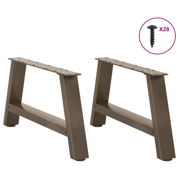 Sohvapöydän jalat A-muotoiset 2 kpl 60x(30-31) cm teräs