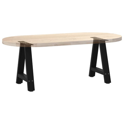 Sohvapöydän jalat A-muotoiset 2 kpl Musta 38x(42-43) cm Teräs
