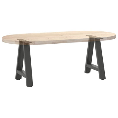 Sohvapöydän jalat A-muotoiset 2 kpl Antrasiitti 50x(42-43) cm