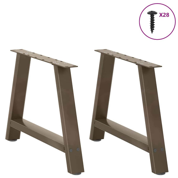Sohvapöydän jalat A-muotoiset 2 kpl 60x(42-43) cm teräs