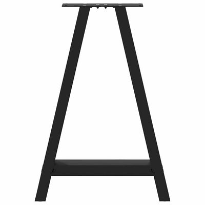 Sohvapöydän jalat A-muotoiset 2 kpl Musta 50x(72-73) cm Teräs
