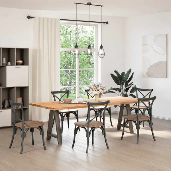 Ruokapöydän jalat A-muotoiset 2 kpl 60x(72-73) cm teräs