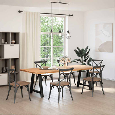 Musta sohvapöydän jalat a-muotoiset Karoi 70x(72-73)cm (2 kpl teräs)