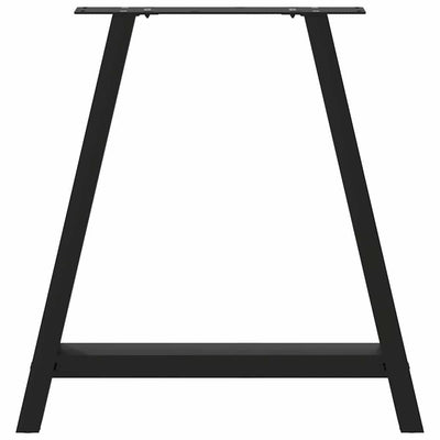 Sohvapöydän jalat A-muotoiset 2 kpl Musta 70x(72-73) cm Teräs