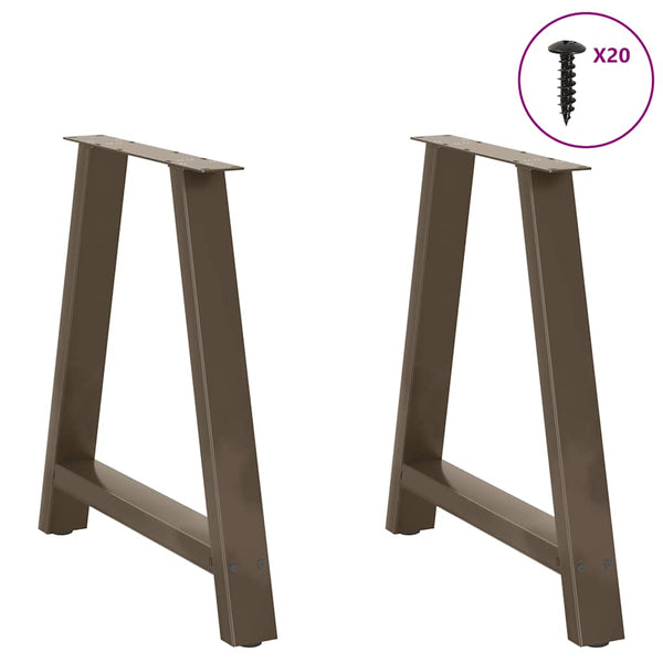 Ruokapöydän jalat A-muotoiset 2 kpl 70x(72-73) cm teräs