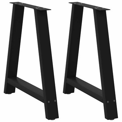 Sohvapöydän jalat A-muotoiset 2 kpl Musta 80x(72-73) cm Teräs