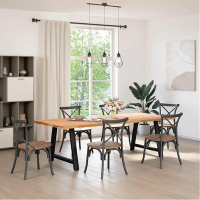 Musta sohvapöydän jalat a-muotoiset Karoi 100x(72-73)cm (2 kpl teräs)