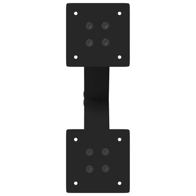 Sohvapöydän jalat X-muotoiset 2 kpl Musta 30x(30-31) cm Teräs