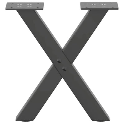 Sohvapöydän jalat X-muotoiset 2 kpl antrasiitti 30x(30-31) cm