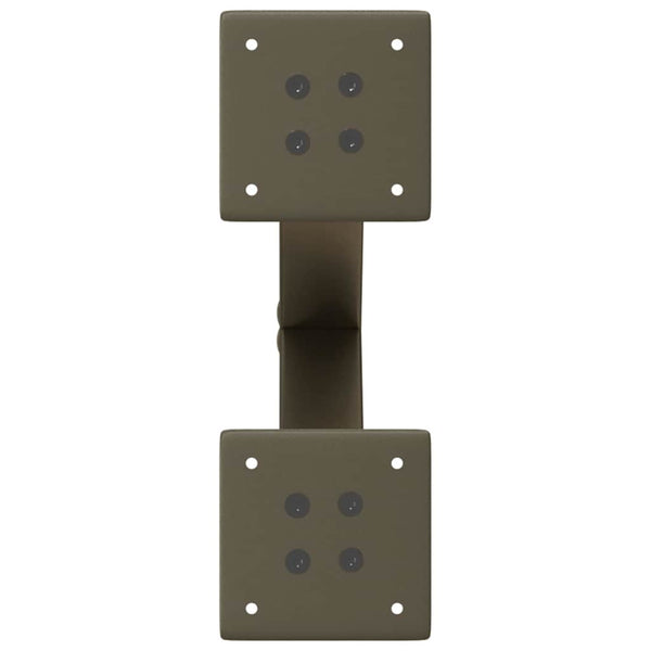 Sohvapöydän jalat X-muotoiset 2 kpl Luonnonvärinen teräs 30x(30-31) cm Teräs
