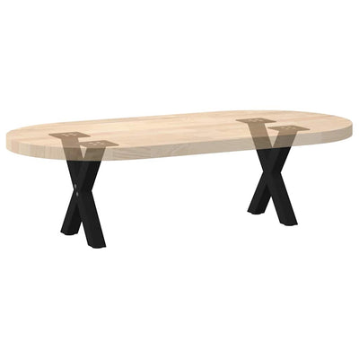 Sohvapöydän jalat X-muotoiset 2 kpl Musta 40x(30-31) cm Teräs