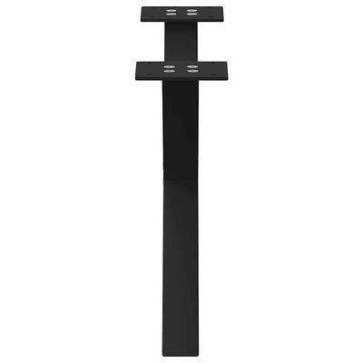 Sohvapöydän jalat X-muotoiset 2 kpl Musta 50x(30-31) cm Teräs
