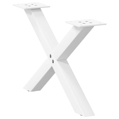 Sohvapöydän jalat X-muotoiset 2 kpl Valkoinen 50x(30-31) cm