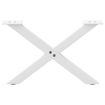 Sohvapöydän jalat X-muotoiset 2 kpl Valkoinen 50x(30-31) cm