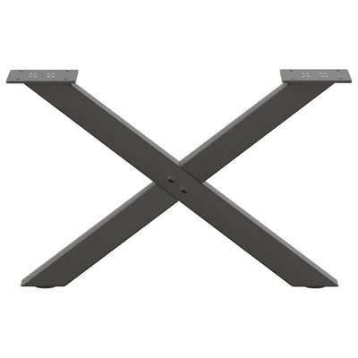 Sohvapöydän jalat X-muotoiset 2 kpl Antrasiitti 50x(30-31) cm