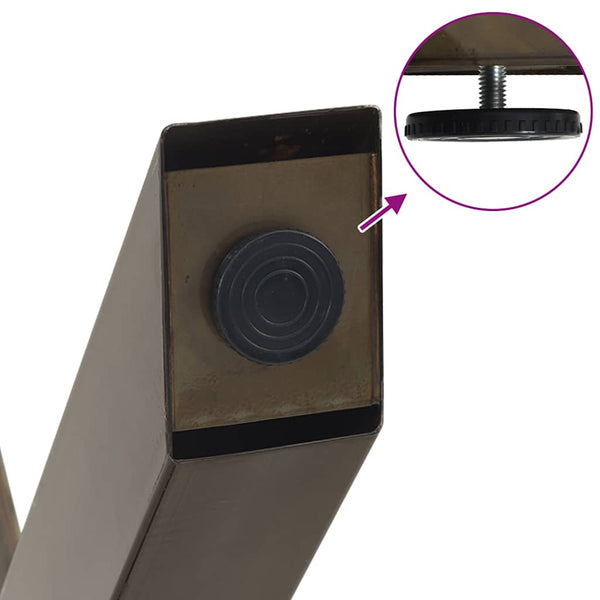 Sohvapöydän jalat X-muotoiset 2 kpl Luonnonvärinen teräs 50x(30-31) cm Teräs