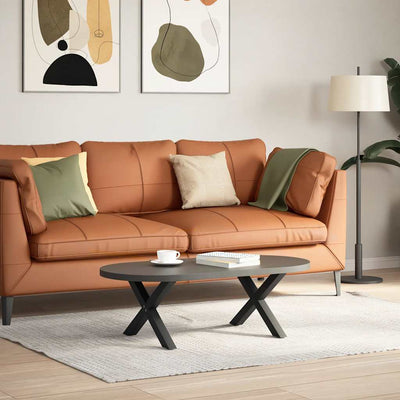 Sohvapöydän jalat X-muotoiset 2 kpl Musta 60x(30-31) cm Teräs