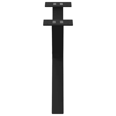 Sohvapöydän jalat X-muotoiset 2 kpl Musta 60x(30-31) cm Teräs