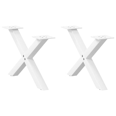 Valkoinen sohvapöydän jalat x-muotoiset Pantil 60x(30-31)cm (2 kpl)