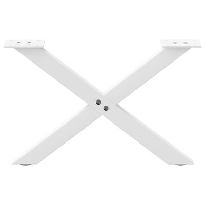 Sohvapöydän jalat X-muotoiset 2 kpl Valkoinen 60x(30-31) cm