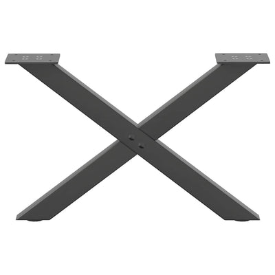 Sohvapöydän jalat X-muotoiset 2 kpl Antrasiitti 60x(30-31) cm
