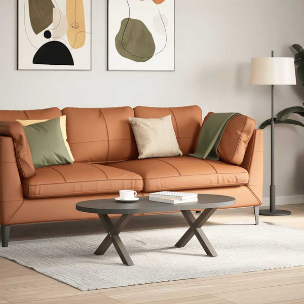 Sohvapöydän jalat X-muotoiset 2 kpl Luonnonvärinen teräs 60x(30-31) cm Teräs
