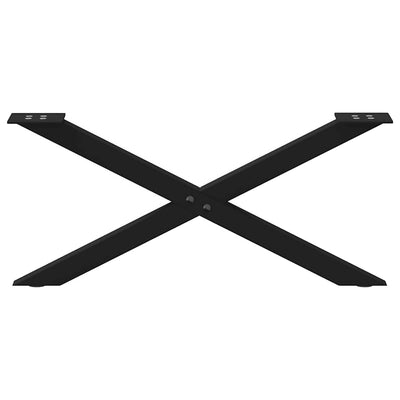 Sohvapöydän jalat X-muotoiset 2 kpl Musta 70x(30-31) cm Teräs