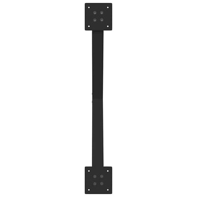 Sohvapöydän jalat X-muotoiset 2 kpl Musta 70x(30-31) cm Teräs