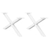 Valkoinen sohvapöydän jalat x-muotoiset Pantil 70x(30-31)cm (2 kpl)