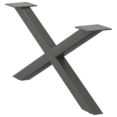Sohvapöydän jalat X-muotoiset 2 kpl Antrasiitti 70x(30-31) cm