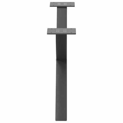 Sohvapöydän jalat X-muotoiset 2 kpl Antrasiitti 70x(30-31) cm