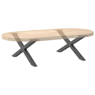 Sohvapöydän jalat X-muotoiset 2 kpl Antrasiitti 70x(30-31) cm