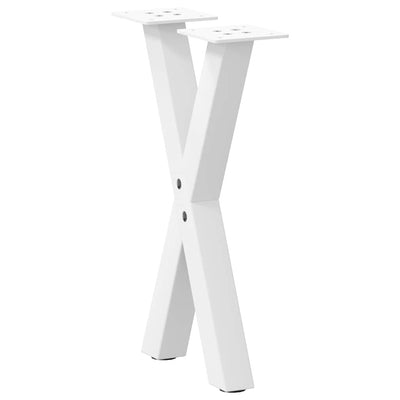 Sohvapöydän jalat X-muotoiset 2 kpl Valkoinen 38x(42-43) cm