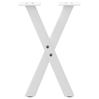 Sohvapöydän jalat X-muotoiset 2 kpl Valkoinen 38x(42-43) cm