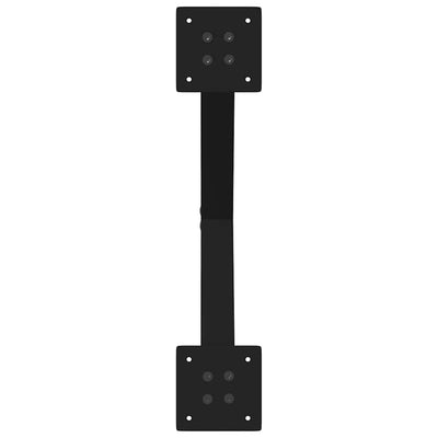Sohvapöydän jalat X-muotoiset 2 kpl Musta 38x(42-43) cm Teräs