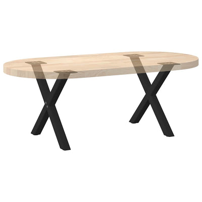 Sohvapöydän jalat X-muotoiset 2 kpl Musta 38x(42-43) cm Teräs