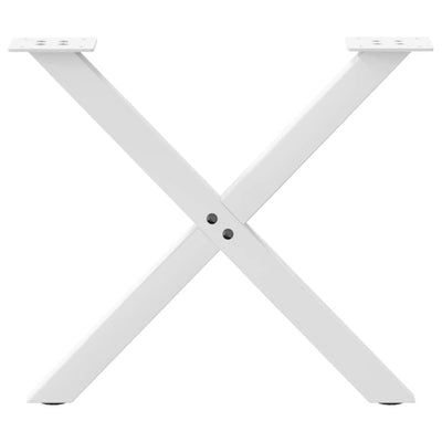 Sohvapöydän jalat X-muotoiset 2 kpl Valkoinen 50x(42-43) cm
